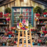 Aperturee - Romantic Flower Window House Photo Shoot Backdrop